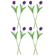 8 piezas adorno de tulipanes de simulación imitación que se ve real hogar flor falsa