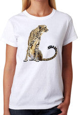 Camiseta Cheetah Damas Camiseta Ajustada Mujer Moda Top