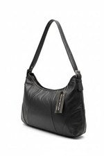 Bolso de Hombro Hobo Cuero Media Luna Beige Tostado Estilo Vintage
