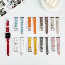 Correa de cuero con estampado de mariposas para Apple Watch Ultra 49 mm 11 10 9 8 7 6 SE