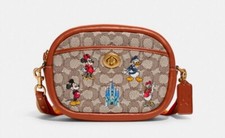 Bolso para cámara Disney X Coach Mickey Mouse and Friends para mujer - B4/cacao bruñido