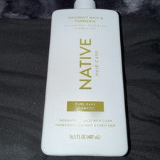 Champú Native Hair Care leche de coco y cúrcuma para el cuidado de rizos. 16,5 fl oz nuevo