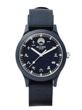 BEAMS Japón Kanji Dial Reloj Indigo Azul Analógico Hecho en Japón Nuevo