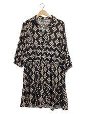 Vestido camisero mujer Sublevel midi viscosa gráfico negro talla 40 L