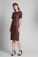 Nuevo Vestido Para Mujer Cuero Real Suave Piel de Cordero Calce Ajustado Ropa Causal Damas