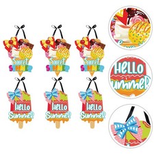 6 piezas letreros de verano para decoración del hogar decoraciones tropicales de fiesta hawaianos