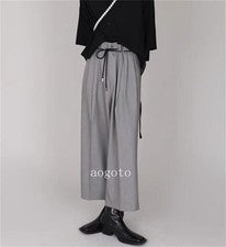 Pantalones informales sueltos de pierna ancha para hombre Pantalones de traje de moda japonesa