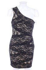 Vestido de noche LIPSY One-Shoulder encaje D 38 nude NUEVO