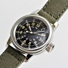 Reloj militar Elgin M.R.M.W. Montre Roroi TIPO A-17 Negro Hombres reproducido...