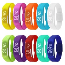 LED POLSO QUADRATO TOUCH DA OROLOGIO UOMO DONNA BRACCIALE SILICONE WATCH UNISEXe