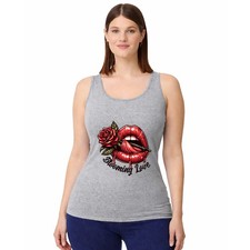 Chaleco sin mangas Blooming Love para mujer vanguardista romance amor moda regalo para ella