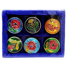 Perfume Natural Sólido Lasa Aromático Fragancia Germen de Trigo Aceite con Cera de Abeja Juego de 6
