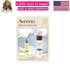 Aveeno Cuidado de la Piel Superestrellas Set de Regalo con Calma + Restaurar Gel de Avena Hidratación Facial...