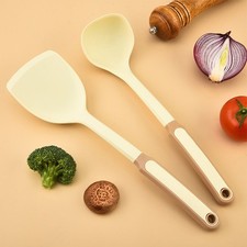 Cook Like a Pro con espátula de silicona resistente al calor y juego de cucharas soperas