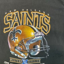 New Orleans Saints 90s Camiseta Negra Estilo Retro Hombres Mujeres S-5XL HN3287
