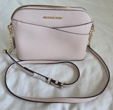 Bolso Bandolera Michael Kors Jet Set Viaje Mediano X Cúpula Firma Polvo Rubor