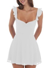 Minivestido de mujer Y2K con volantes, vestido corto formal de graduación, Sc4054