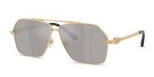 Gafas de sol Versace VE2284 10026G 63 mm doradas/gris claro lentes plateadas espejo