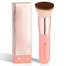 Cepillo Base DUcare para Maquillaje Líquido, Tapa Plana 1 Cuenta (Pack de 1), Rosa