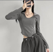 Mujer Moda Tendencias Camiseta Manga Larga Simple Suelta Informal Cómoda Prendas para el torso