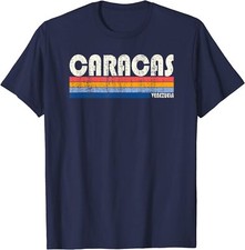 Camiseta Vintage Años 70 80 Estilo Caracas, Venezuela