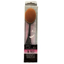Oh La La!! Cepillo de belleza de maquillaje ovalado mango inclinado flexible cerdas de terciopelo NUEVO