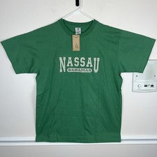 Nueva con etiquetas Camiseta Tropix Resort Collection Nassau Bahamas Verde Bordada, Talla XL