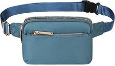 Bolso Cinturón UTO para Mujeres Hombres Moda Diseñador Pecho Cintura Paquete Bolsas de Cadera (Azul)