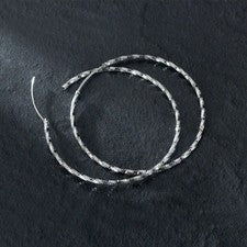 Pendientes mujer criollos redondos 30 - 60 mm plata de ley 925