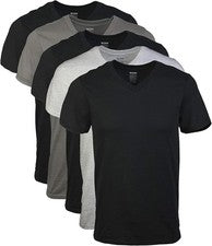 Camisetas Gildan para hombre con cuello en V, paquete múltiple, estilo camiseta interior grabada cuello y hombro