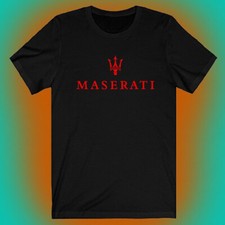 Camiseta negra Maserati Racing Car para hombre talla S a 5XL