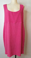 Vestido Shein Fit Rosa Caliente Para Mujer Talla EE. UU. 24-26 Sin Mangas Hasta la Rodilla Nuevo con Etiquetas