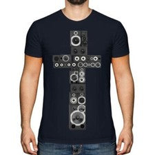 Altavoces Cruzado Hombre Estampado Moda Camiseta Swag Christian Hipster