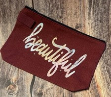 NUEVO Bolso Rojo con Cremallera con Hermoso Diseño y Dije Artículo #PHK4817
