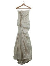 ALFABETA Vestido de Noche Elegante Mujer Talla 34 Beige Claro Nuevo con Etiqueta