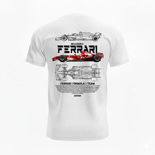 Camiseta Coche Ferrari Fórmula 1, Camisa Pilotos Coche Estilo Vintage