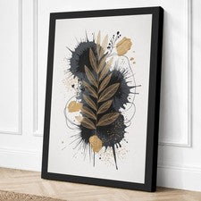 Impresión en lienzo boho pluma en movimiento arte de pared decoración del hogar listo para colgar