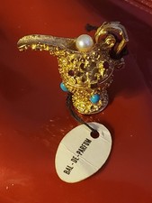 Bal-De-Parfum RARO Vintage Cuentas Doradas