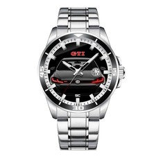 Orologio da polso in Acciaio per amanti Golf GTI Frontale Face DRL Rossi Sport
