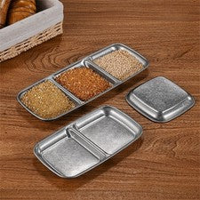 Cuenco de inmersión de acero inoxidable plateado con fondo estable para salsas y aperitivos
