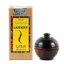Lasa Aromatics Lavanda Perfume Natural Sólido Cuerpo Musk En Tarro de Madera - 6 gm
