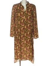 MNG SUIT Damen Freizeitkleid Langarm Blumenmuster Braun Pink Gr. 36