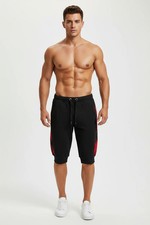 Pantalones de chándal para hombre con cordón en contraste