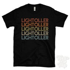 CAMISETA LIGHTOLLER ESTILO RETRO REPETIDO Hombre y Mujer Novedad Genial Nombre Regalo