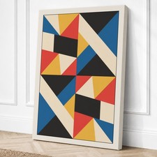 Geometría angular en movimiento impresión geométrica en lienzo arte de pared decoración del hogar