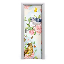 Pegatina puerta tulipán 75x205cm pegatina decorativa - flor mariposa