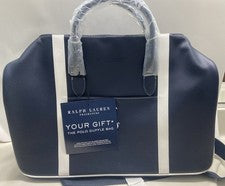 Bolso de viaje Ralph Lauren Fragancias POLO azul marino imitación cuero nuevo con etiquetas 🔥