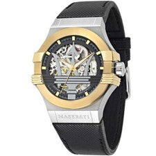 Reloj Maserati Potenza para hombre R8821108037 automático esfera negra correa...