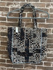 NUEVO CON ETIQUETAS BOLSO DE MANO AERIE ACOLCHADO CANYON SOL ALGODÓN MARRÓN BOHO PAISLEY