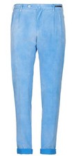 PT 01 Torino Azul Claro Pana Para Hombre Italia Algodón Pantalones Talla US 40 EU 56